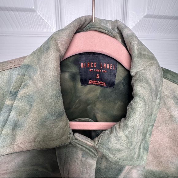 Black Label Green and Cream Women’s Cropped Jacket - Picture 2 of 3